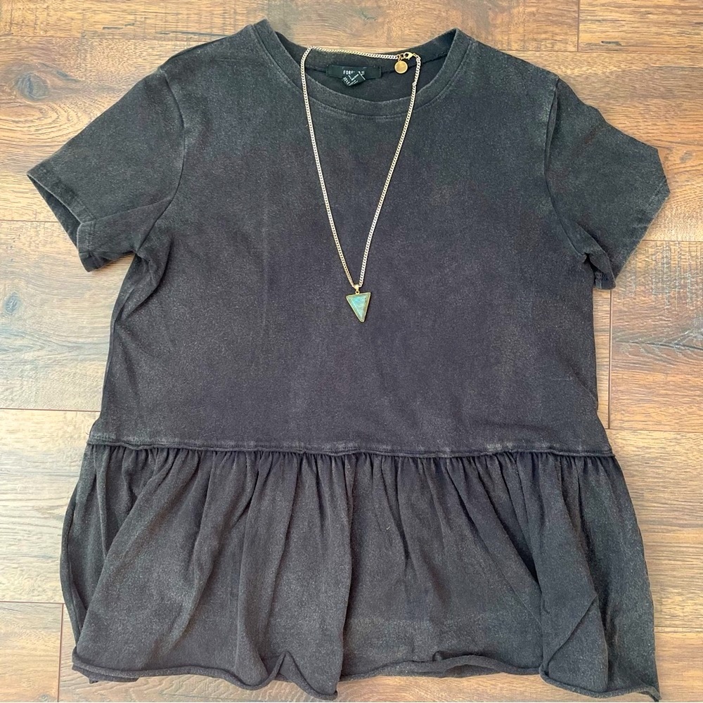 Forever 21 Oversized Peplum T-shirt